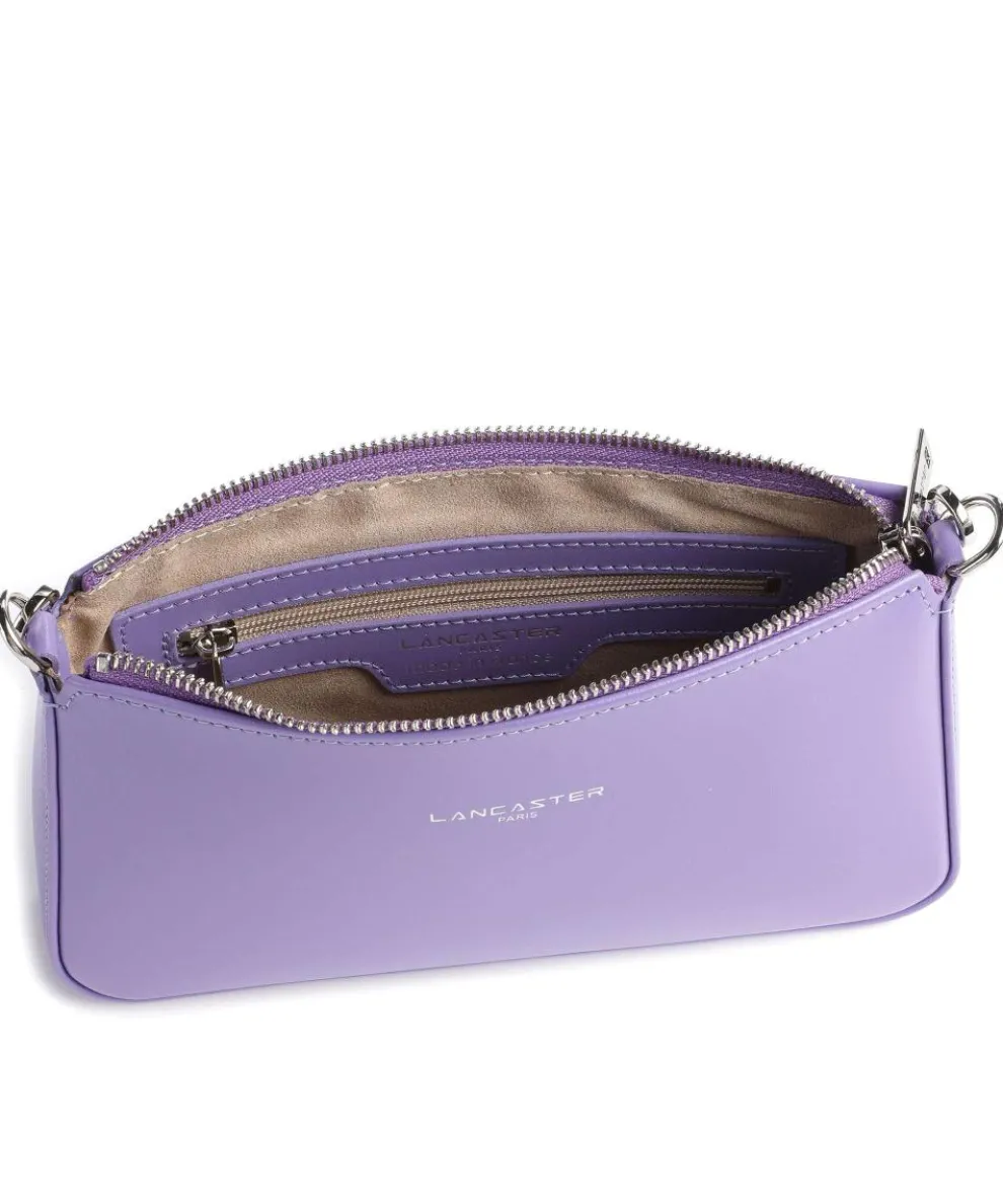 Suave Even Schultertasche glattes Rindsleder violett