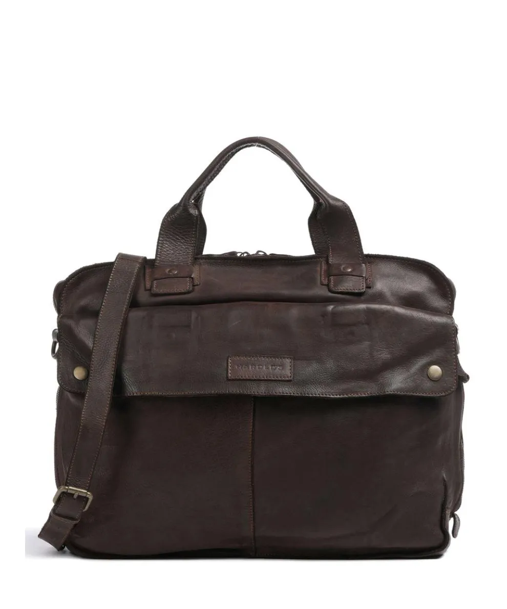 Submarine Aktentasche 14″ fein genarbtes Rindsleder dunkelbraun