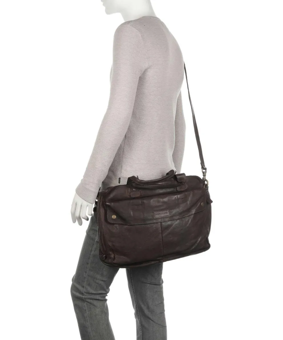 Submarine Aktentasche 14″ fein genarbtes Rindsleder dunkelbraun