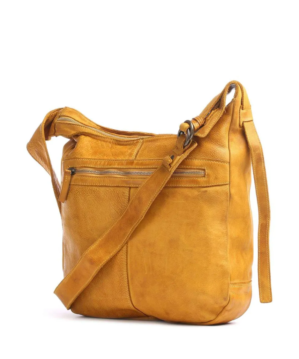 Submarine Beuteltasche weiches Rindsleder gelb