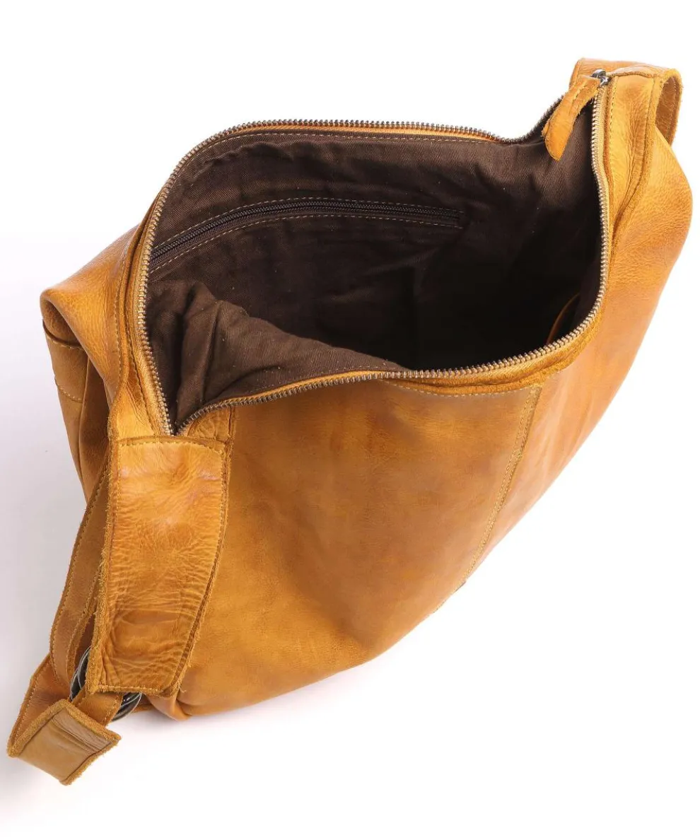 Submarine Beuteltasche weiches Rindsleder gelb