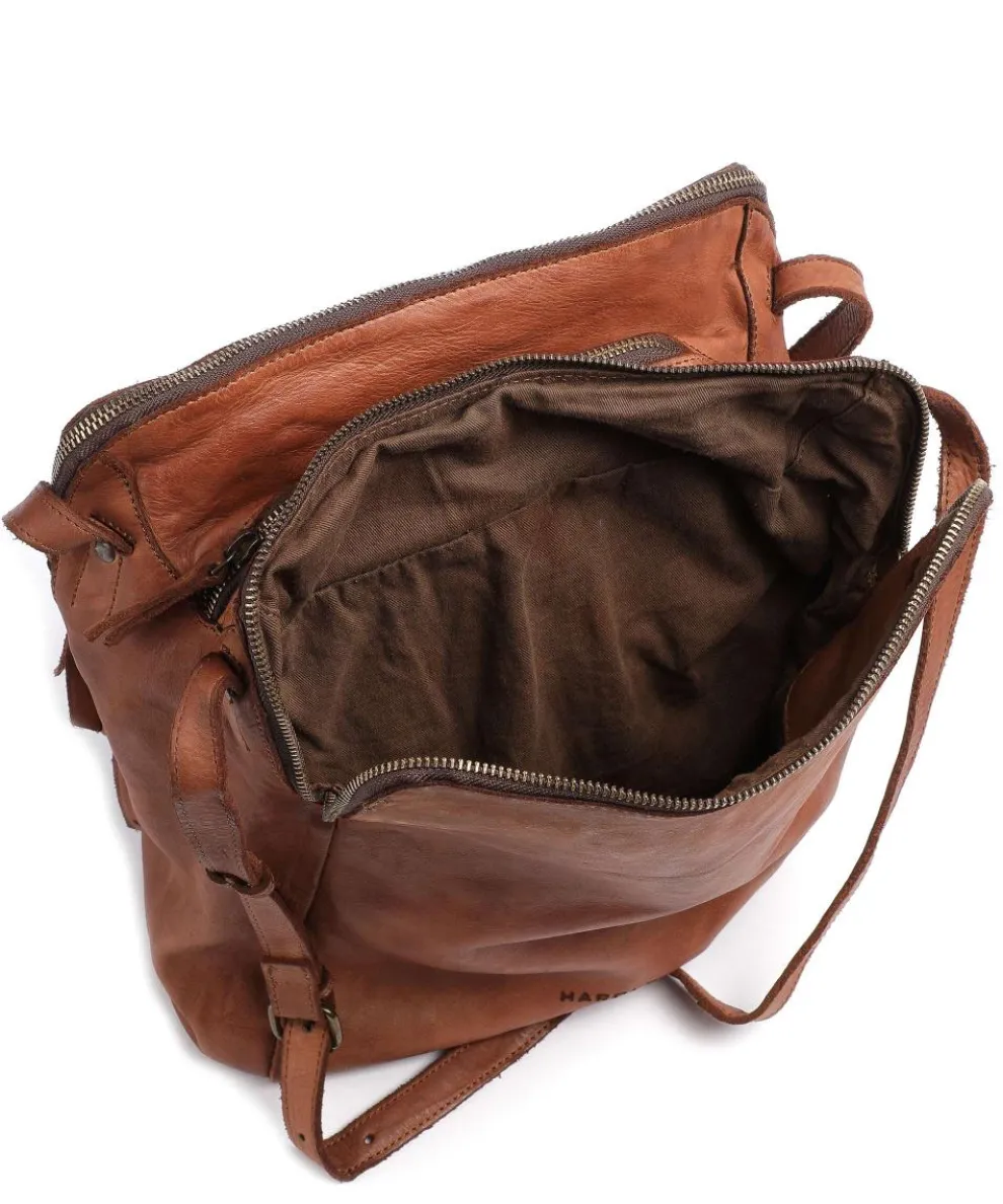Submarine Beuteltasche genarbtes Leder cognac