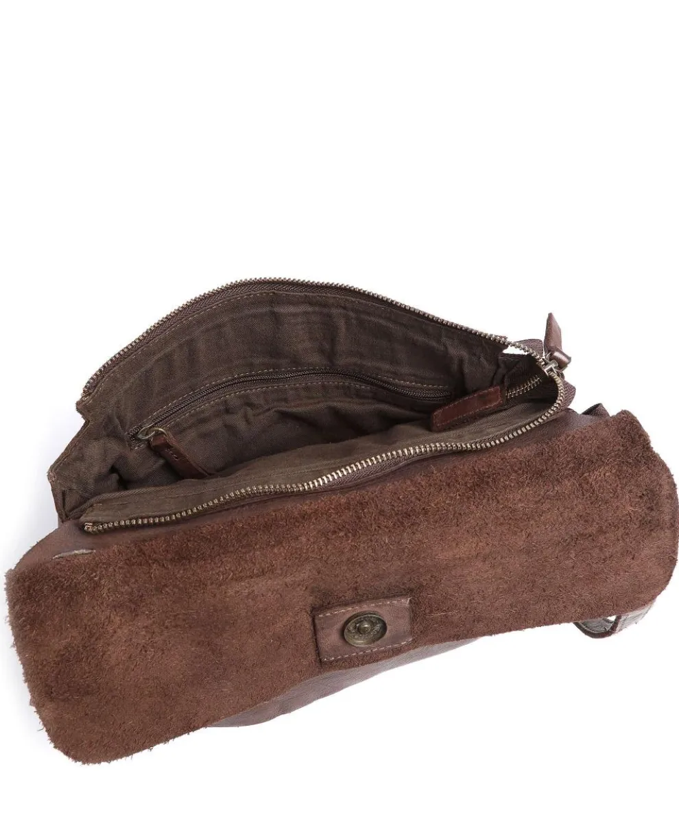 Submarine Schultertasche Rindsleder dunkelbraun