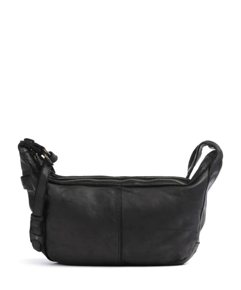 Submarine Schultertasche weiches Rindsleder schwarz