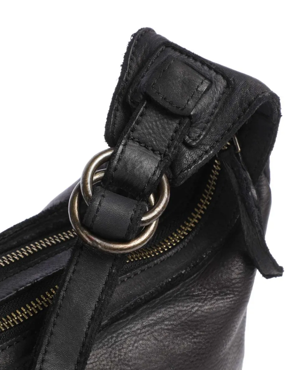 Submarine Schultertasche weiches Rindsleder schwarz