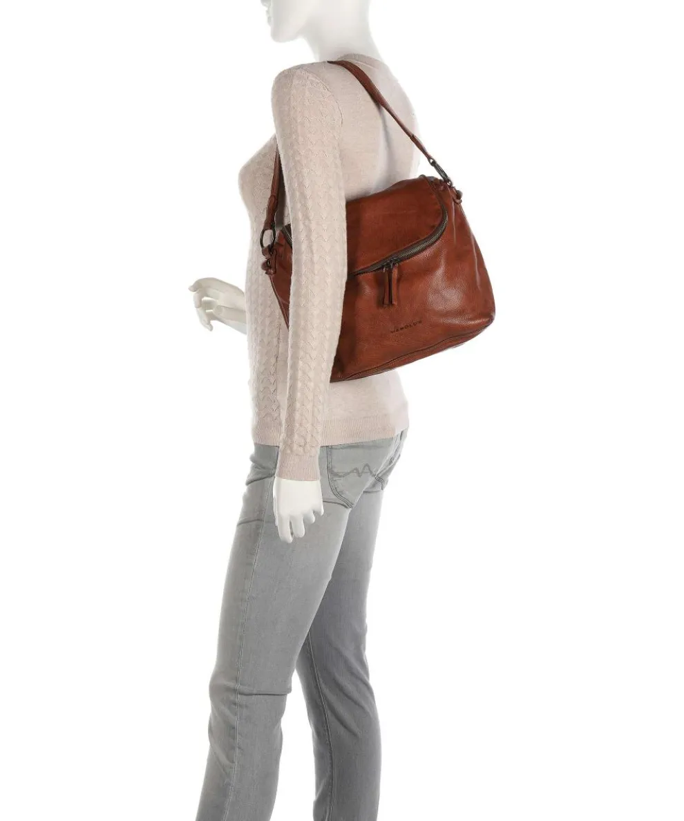 Submarine Schultertasche Rindsleder cognac