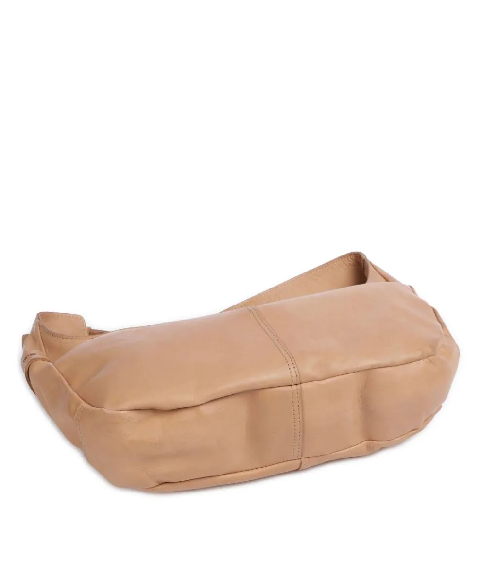 Submarine Schultertasche weiches Rindsleder hellbraun