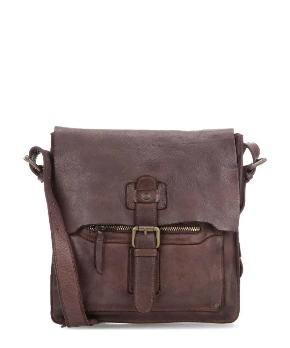 Submarine Umhängetasche fein genarbtes Rindsleder dunkelbraun