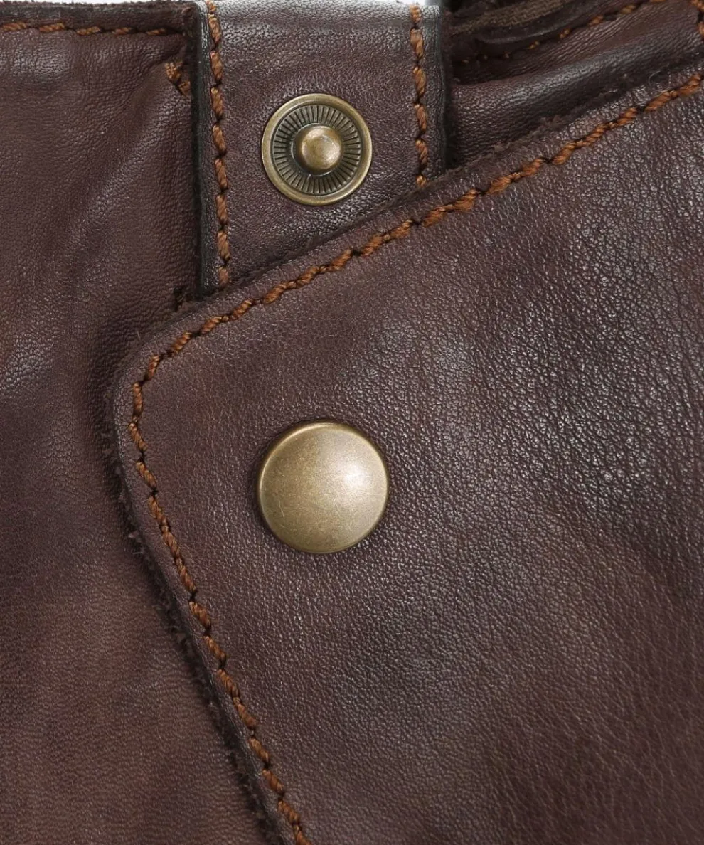 Submarine Umhängetasche fein genarbtes Rindsleder braun