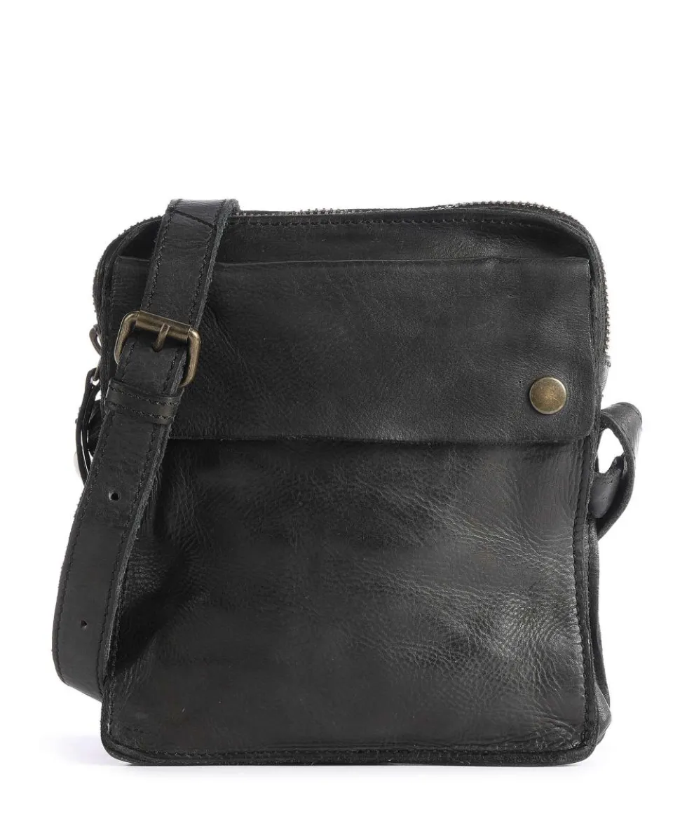 Submarine Umhängetasche Leder schwarz