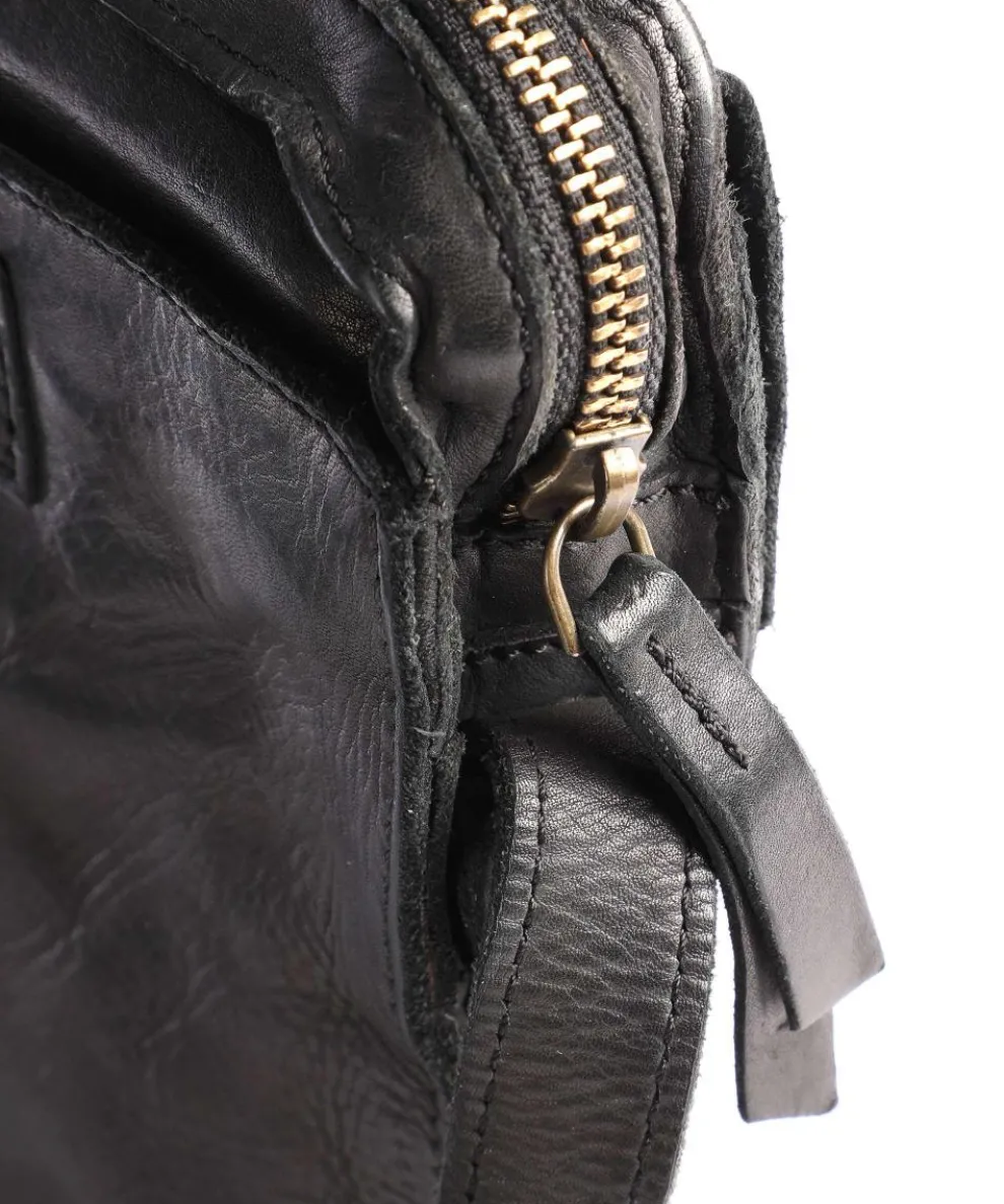 Submarine Umhängetasche Leder schwarz