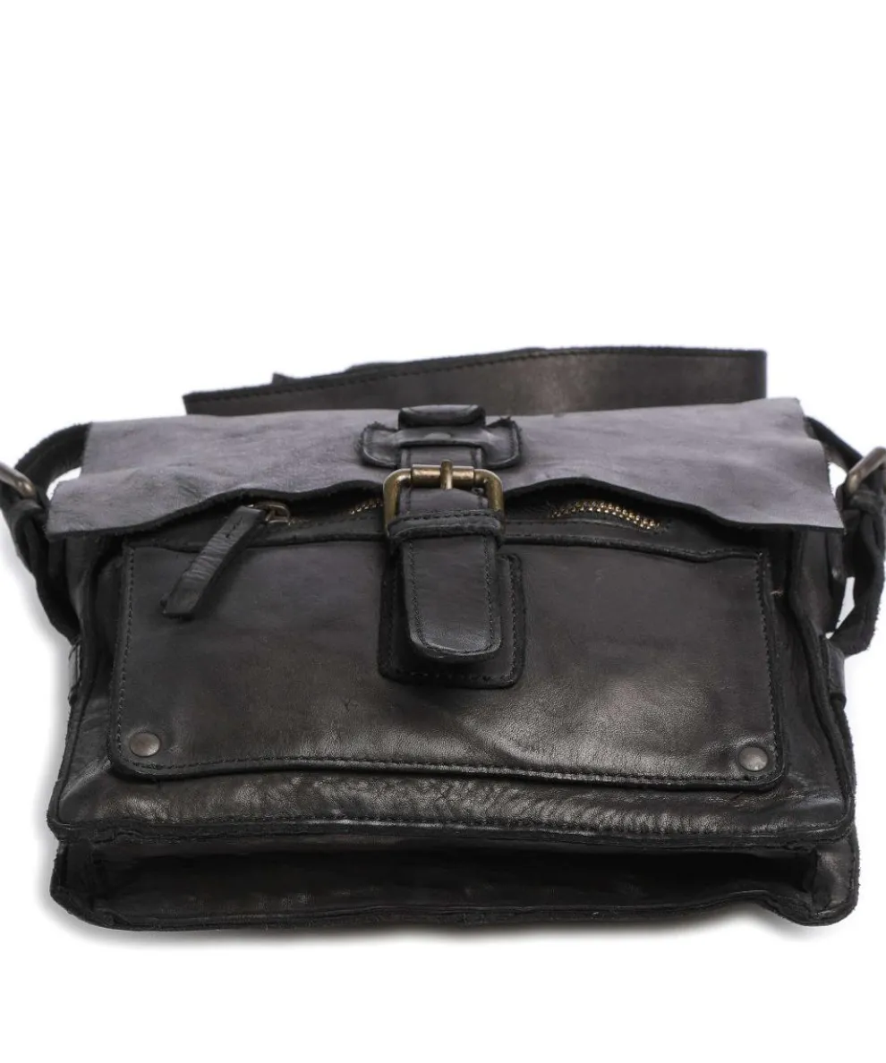 Submarine Umhängetasche fein genarbtes Rindsleder schwarz