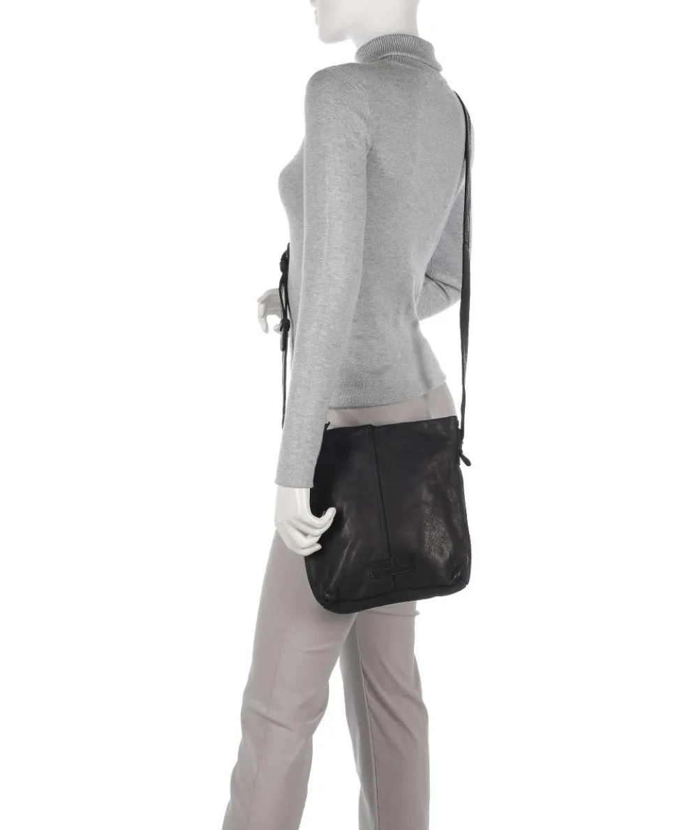 Submarine Umhängetasche fein genarbtes Rindsleder schwarz