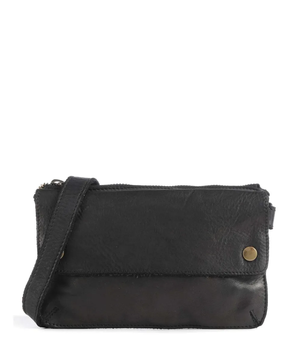 Submarine Umhängetasche fein genarbtes Rindsleder schwarz