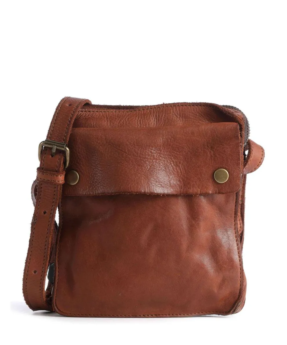 Submarine Umhängetasche genarbtes Rindsleder cognac