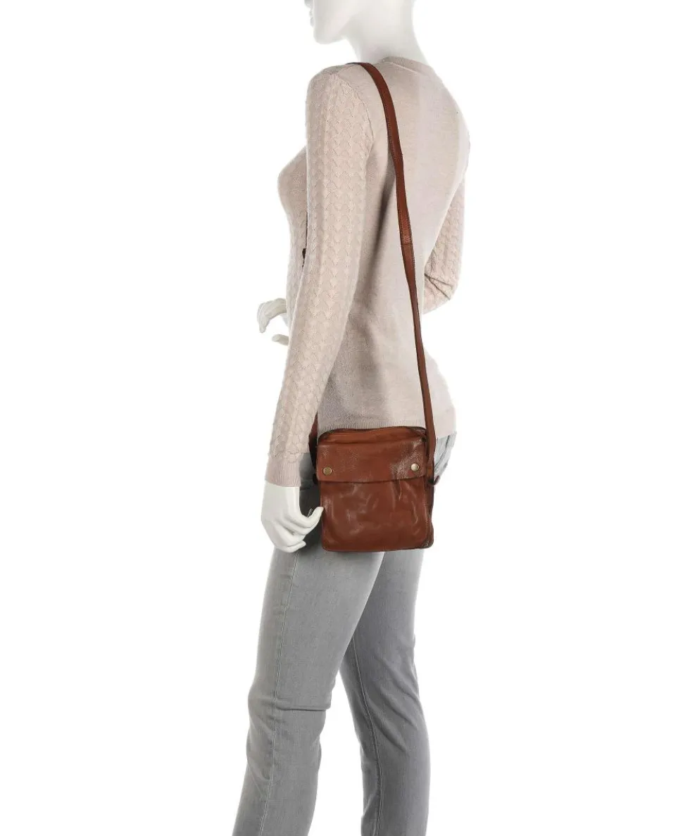 Submarine Umhängetasche genarbtes Rindsleder cognac