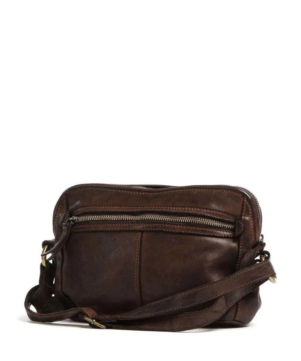 Submarine Umhängetasche genarbtes Rindsleder dunkelbraun