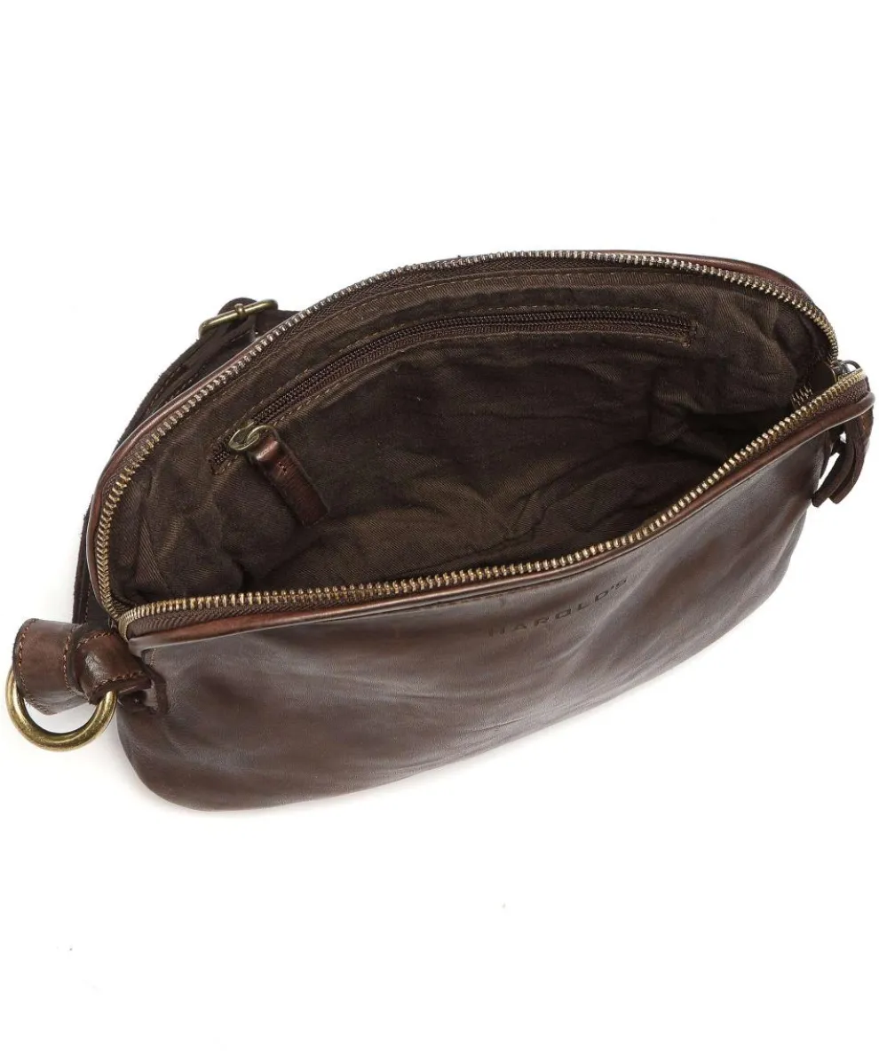 Submarine Umhängetasche genarbtes Rindsleder dunkelbraun