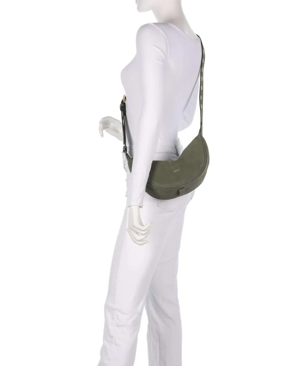 Suede By My Side Small Schultertasche aufgerautes Leder khaki