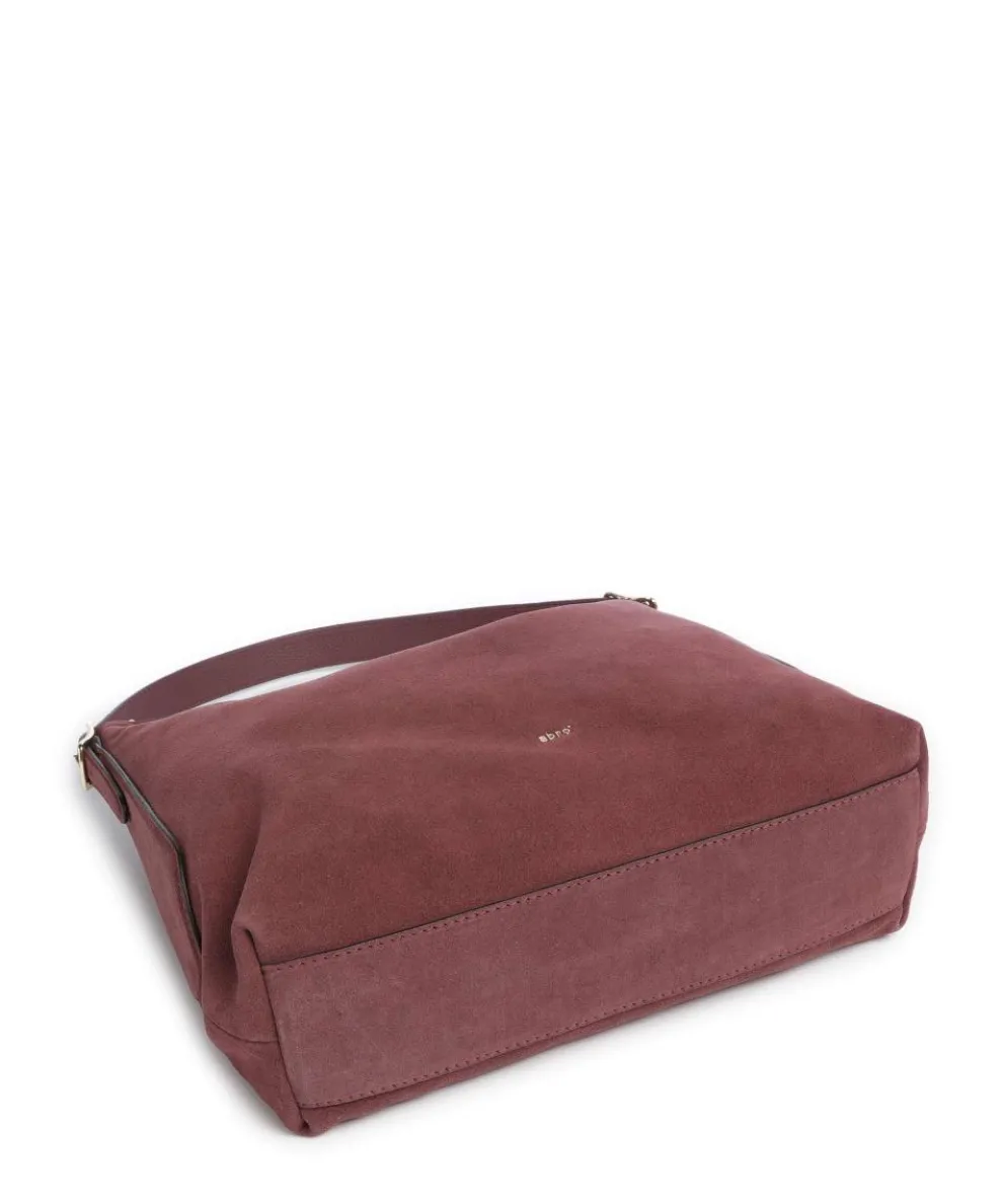 Suede Carina Beuteltasche aufgerautes Leder bordeaux