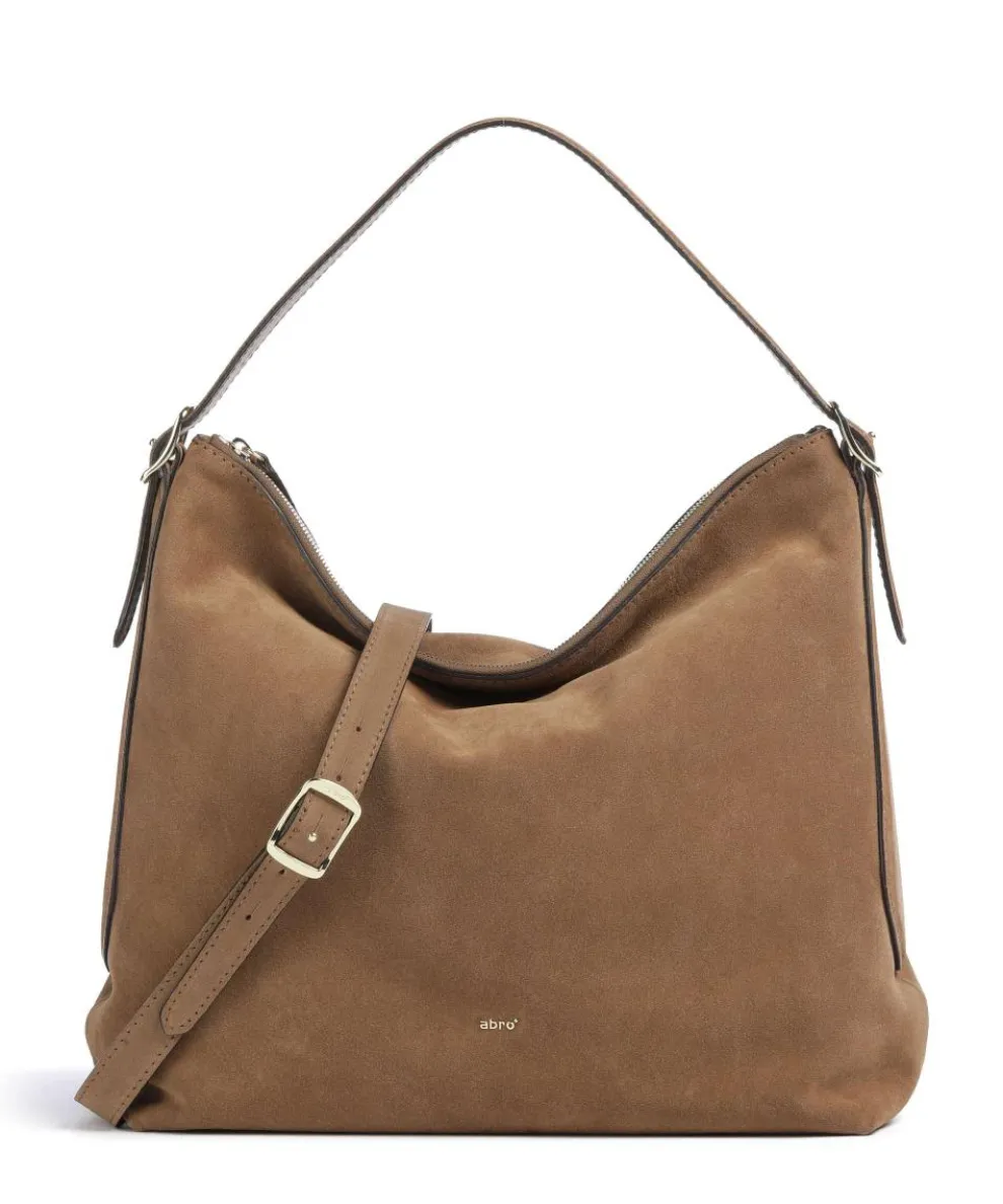 Suede Carina Beuteltasche aufgerautes Leder camel