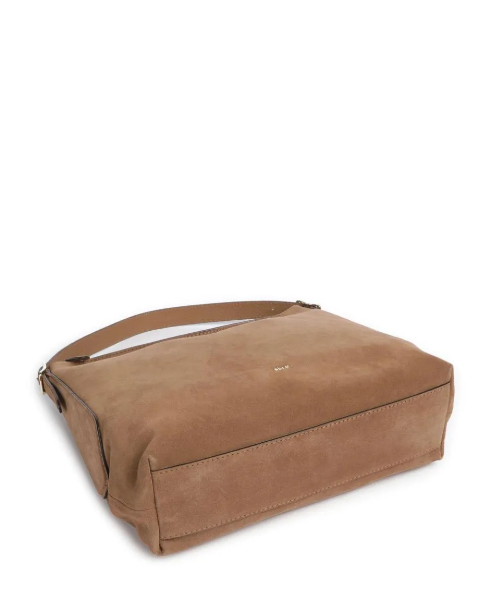 Suede Carina Beuteltasche aufgerautes Leder camel