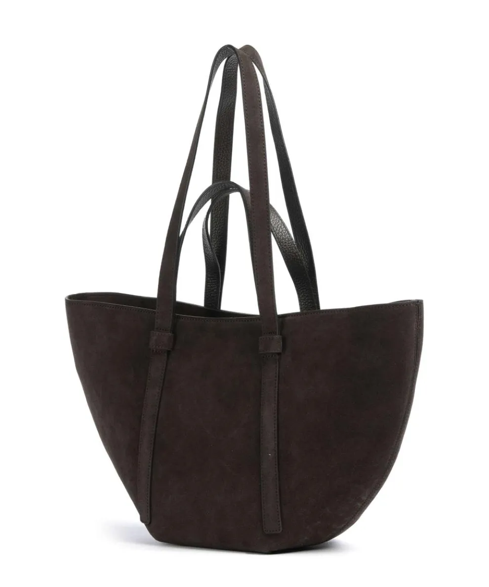 Suede Cosmo Medium Shopper aufgerautes Leder dunkelbraun