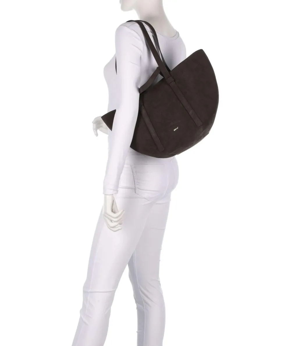 Suede Cosmo Medium Shopper aufgerautes Leder dunkelbraun