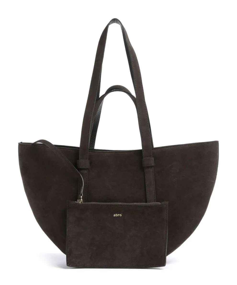 Suede Cosmo Medium Shopper aufgerautes Leder dunkelbraun
