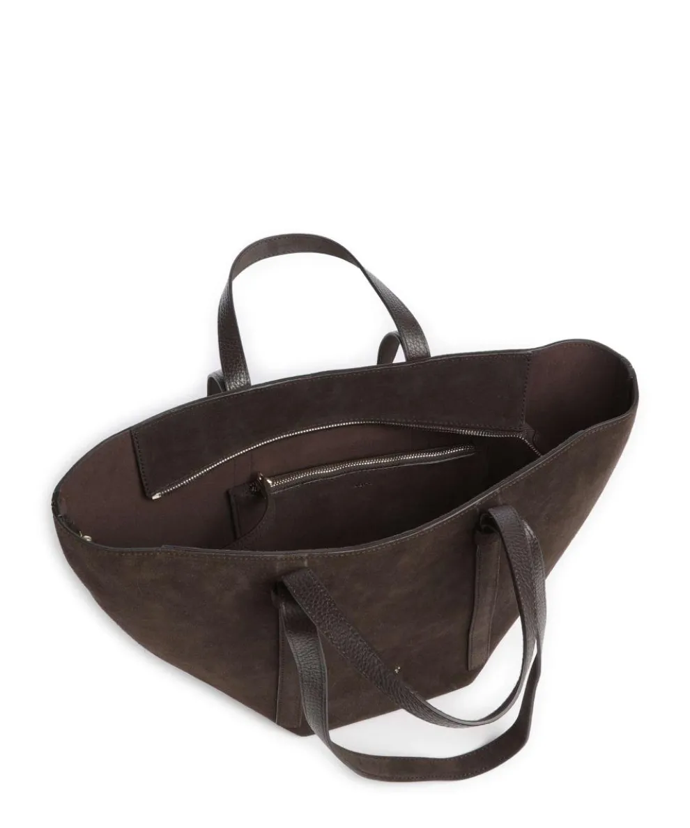 Suede Cosmo Medium Shopper aufgerautes Leder dunkelbraun