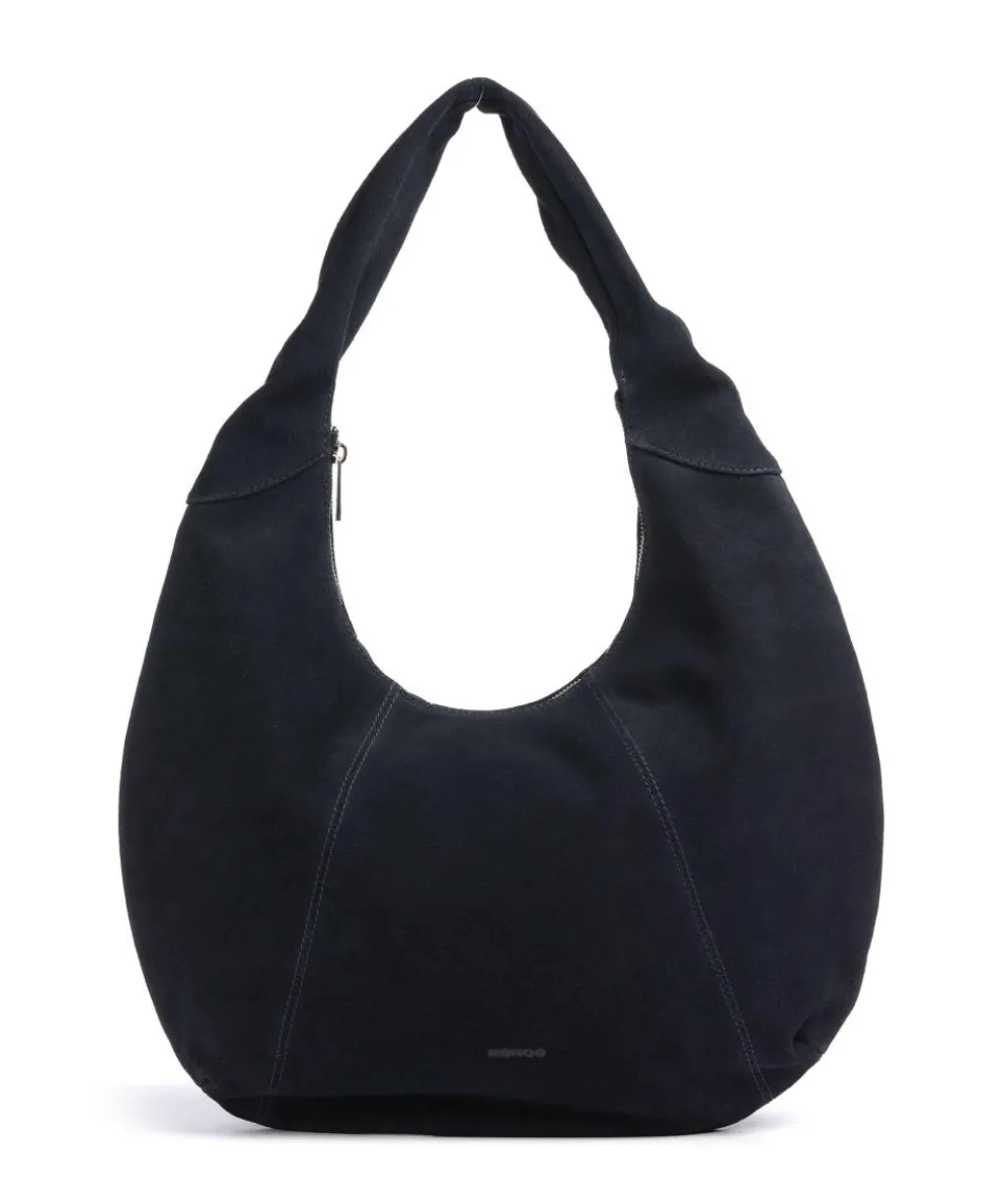 Suede Gabi Beuteltasche aufgerautes Rindsleder navy