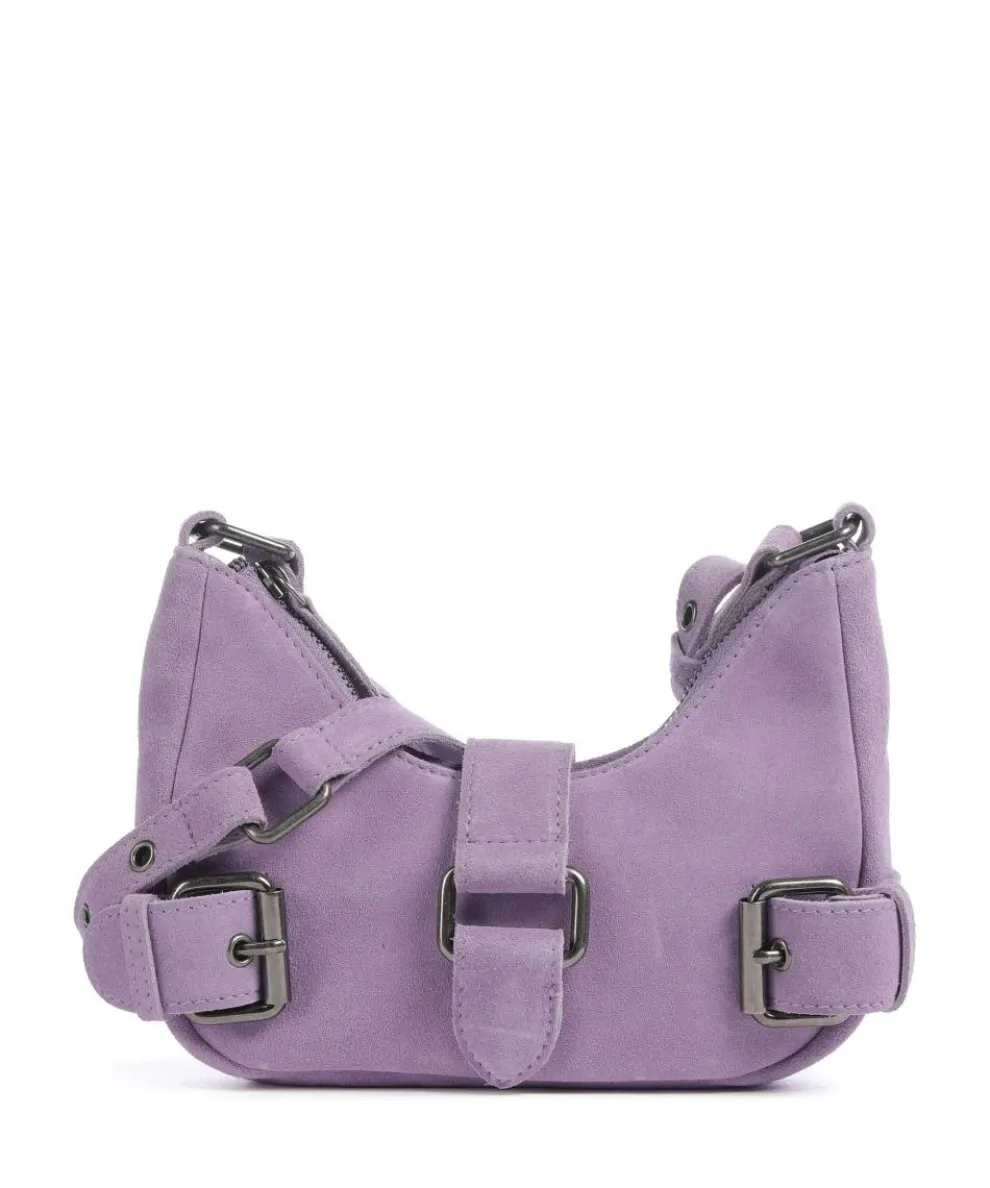Suede Palma Schultertasche aufgerautes Leder violett