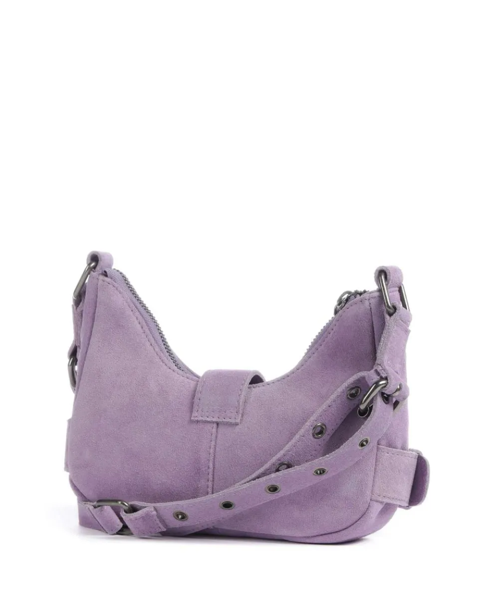 Suede Palma Schultertasche aufgerautes Leder violett