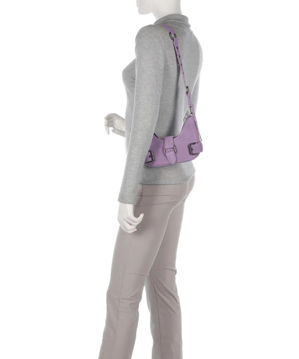 Suede Palma Schultertasche aufgerautes Leder violett