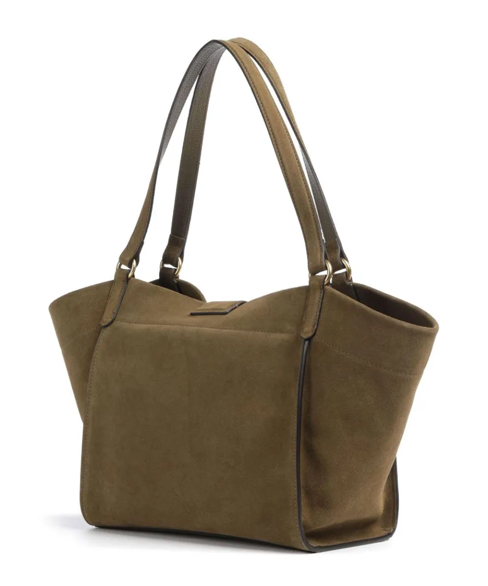 Suede Temi Shopper aufgerautes Leder olivgrün