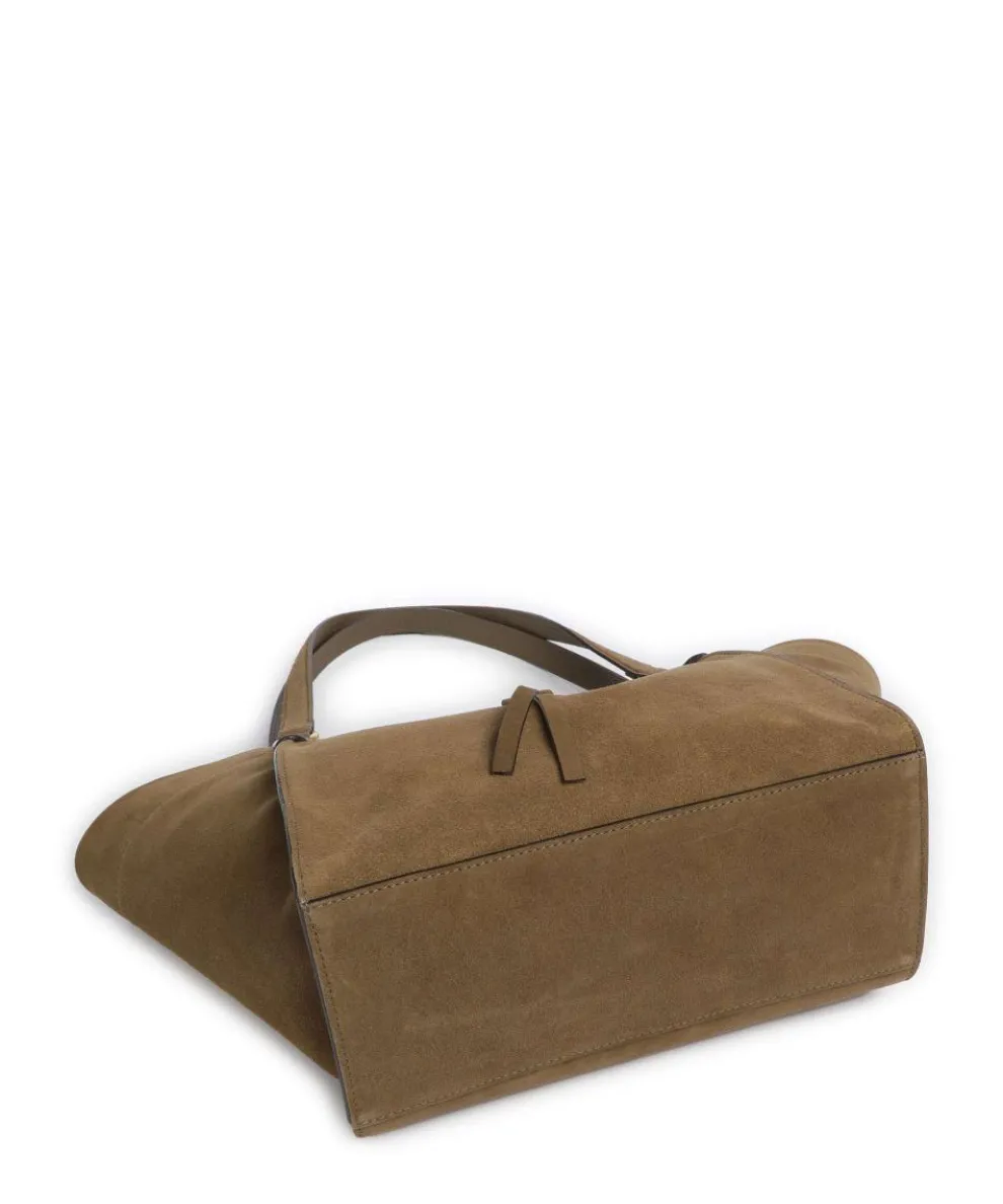 Suede Temi Shopper aufgerautes Leder olivgrün