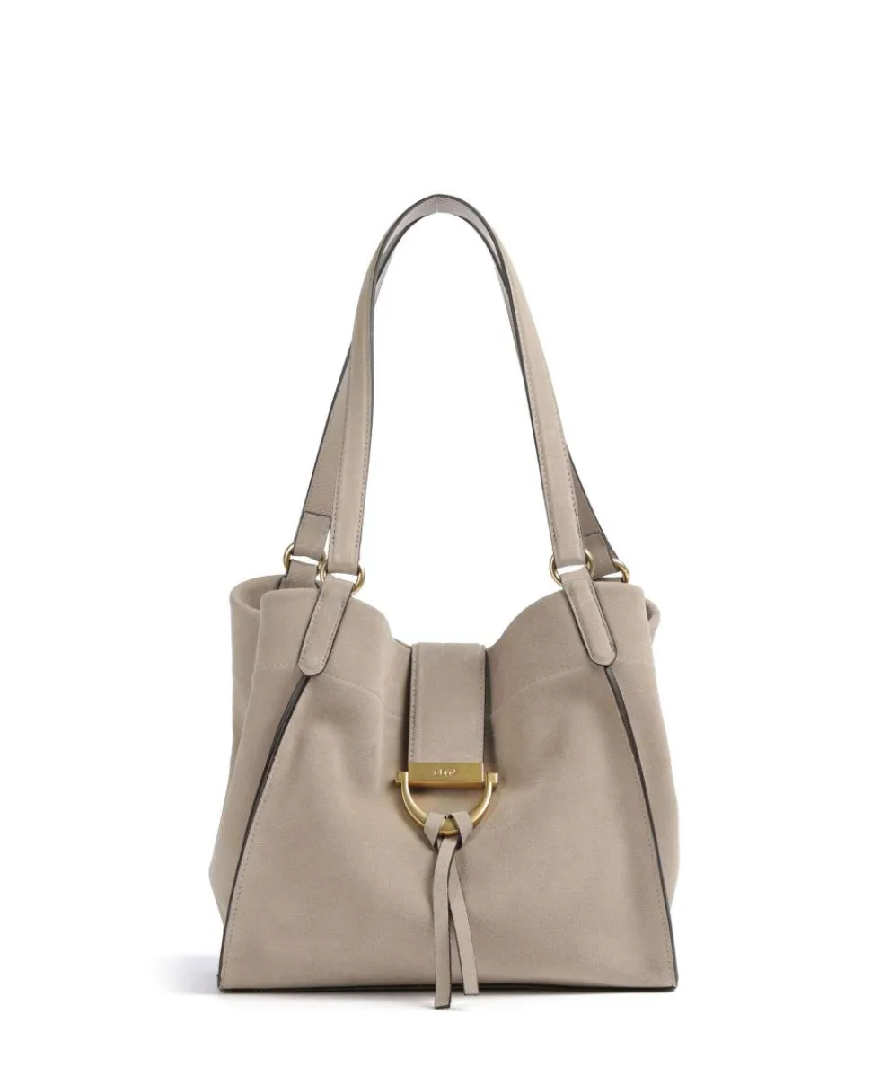 Suede Temi Shopper aufgerautes Leder hellgrau