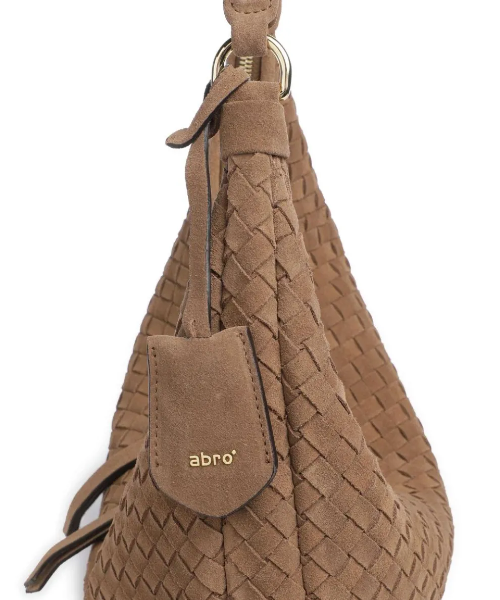 Suede Weaving Nana Small Beuteltasche aufgerautes Leder camel