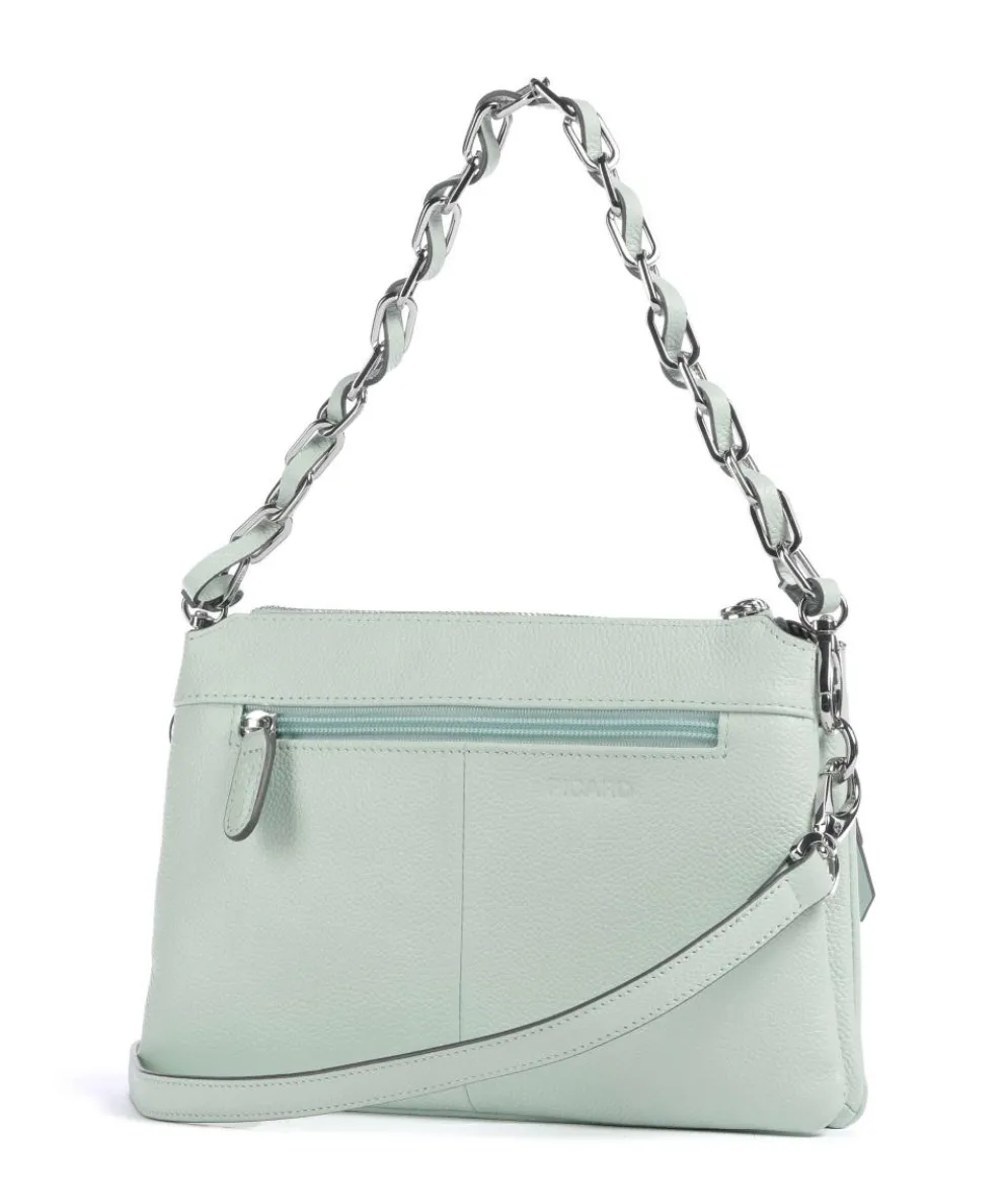 Sugar Pop Schultertasche genarbtes Rindsleder mintgrün