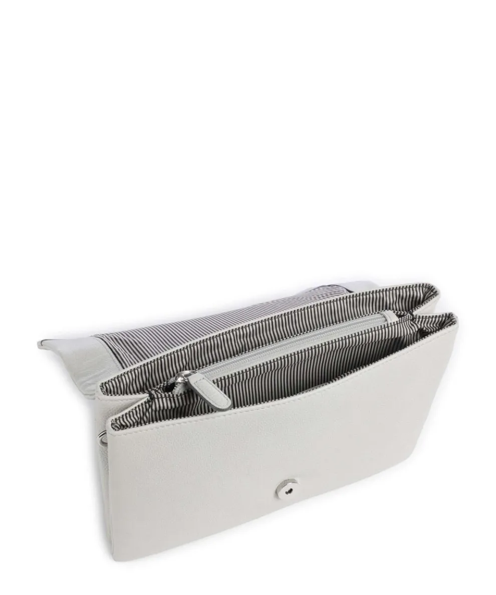 Sugar Pop Schultertasche genarbtes Rindsleder hellgrau