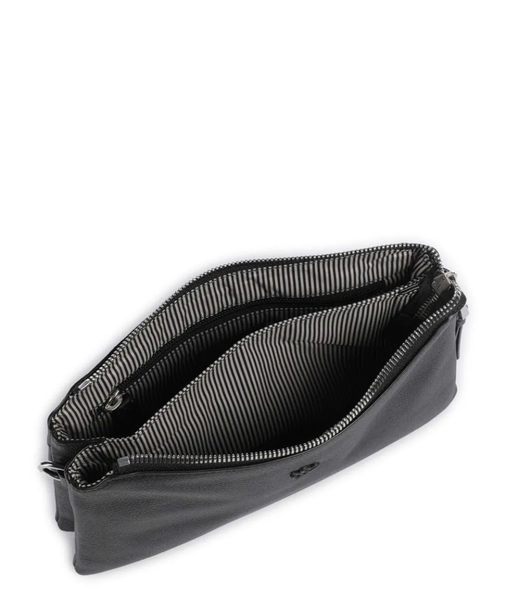 Sugar Pop Schultertasche genarbtes Rindsleder schwarz