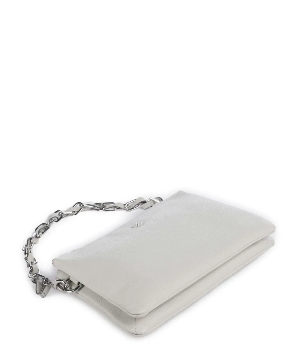 Sugar Pop Schultertasche genarbtes Rindsleder hellgrau