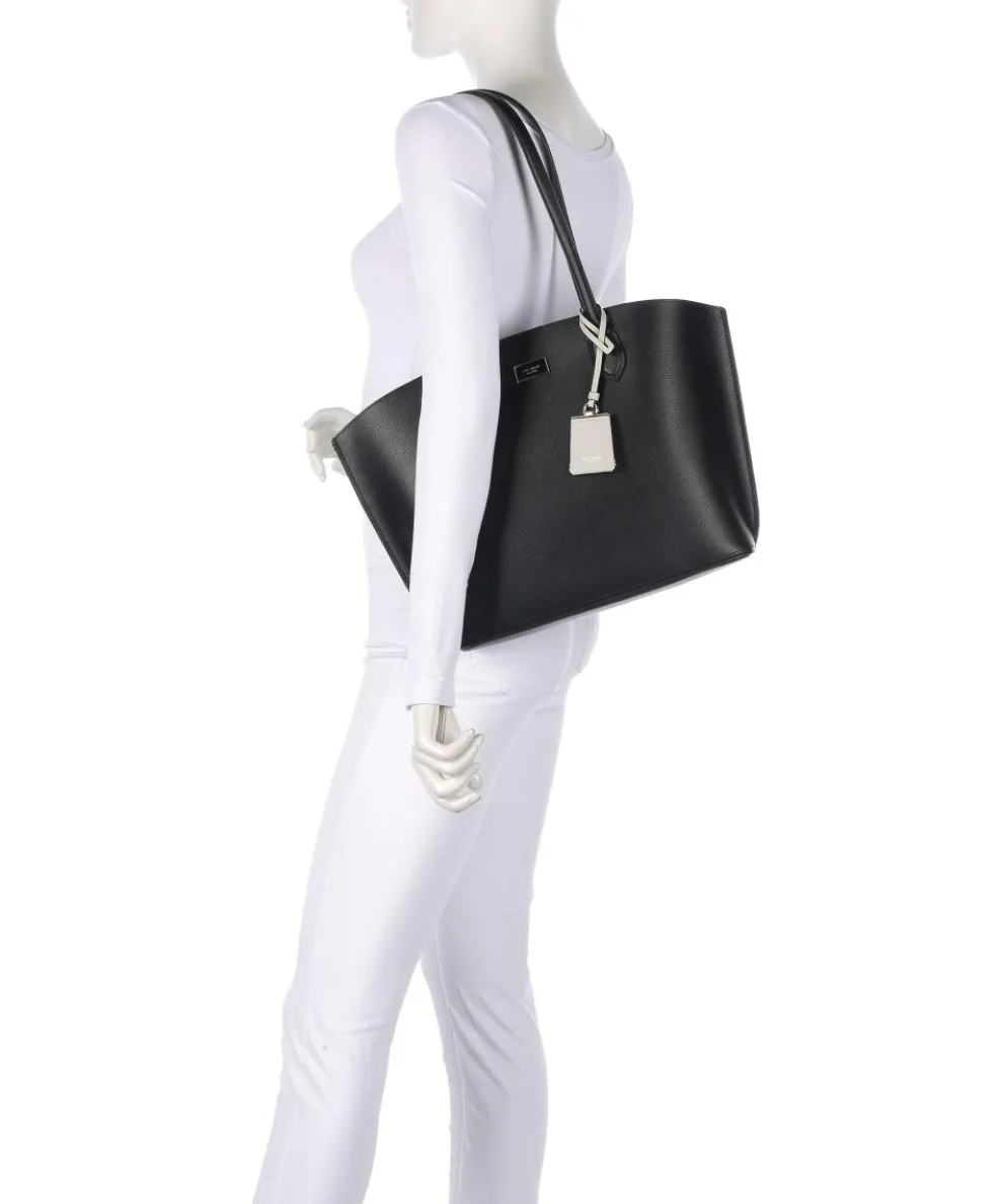 Suite Shopper genarbtes Rindsleder schwarz