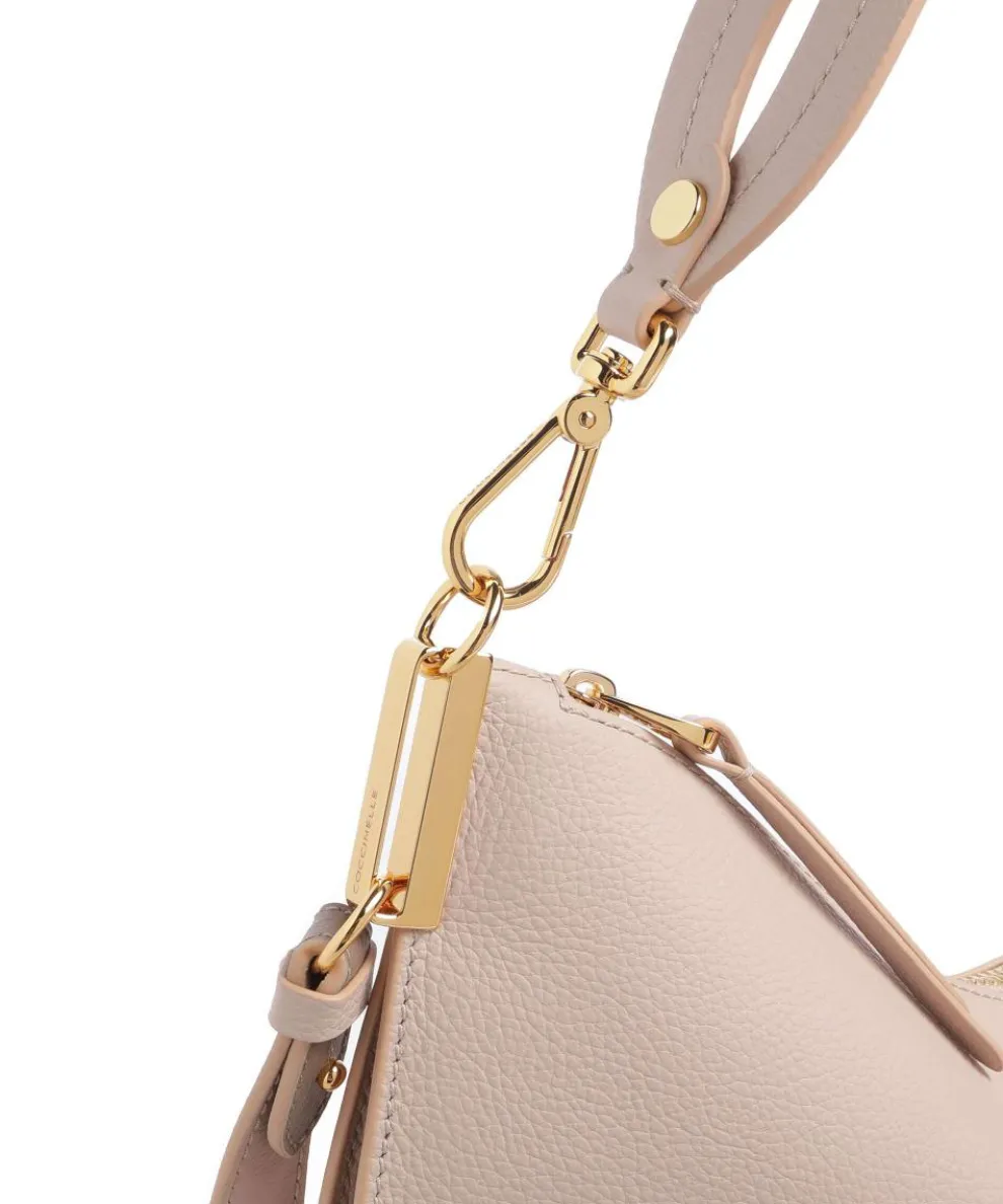 Sunup Beuteltasche genarbtes Rindsleder beige