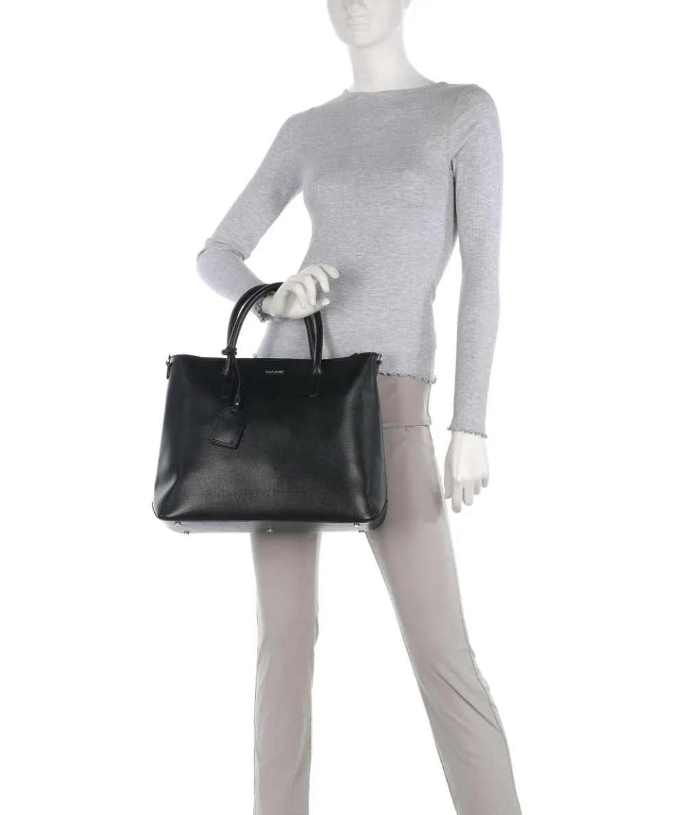 Super Star Handtasche Saffiano-Rindsleder schwarz