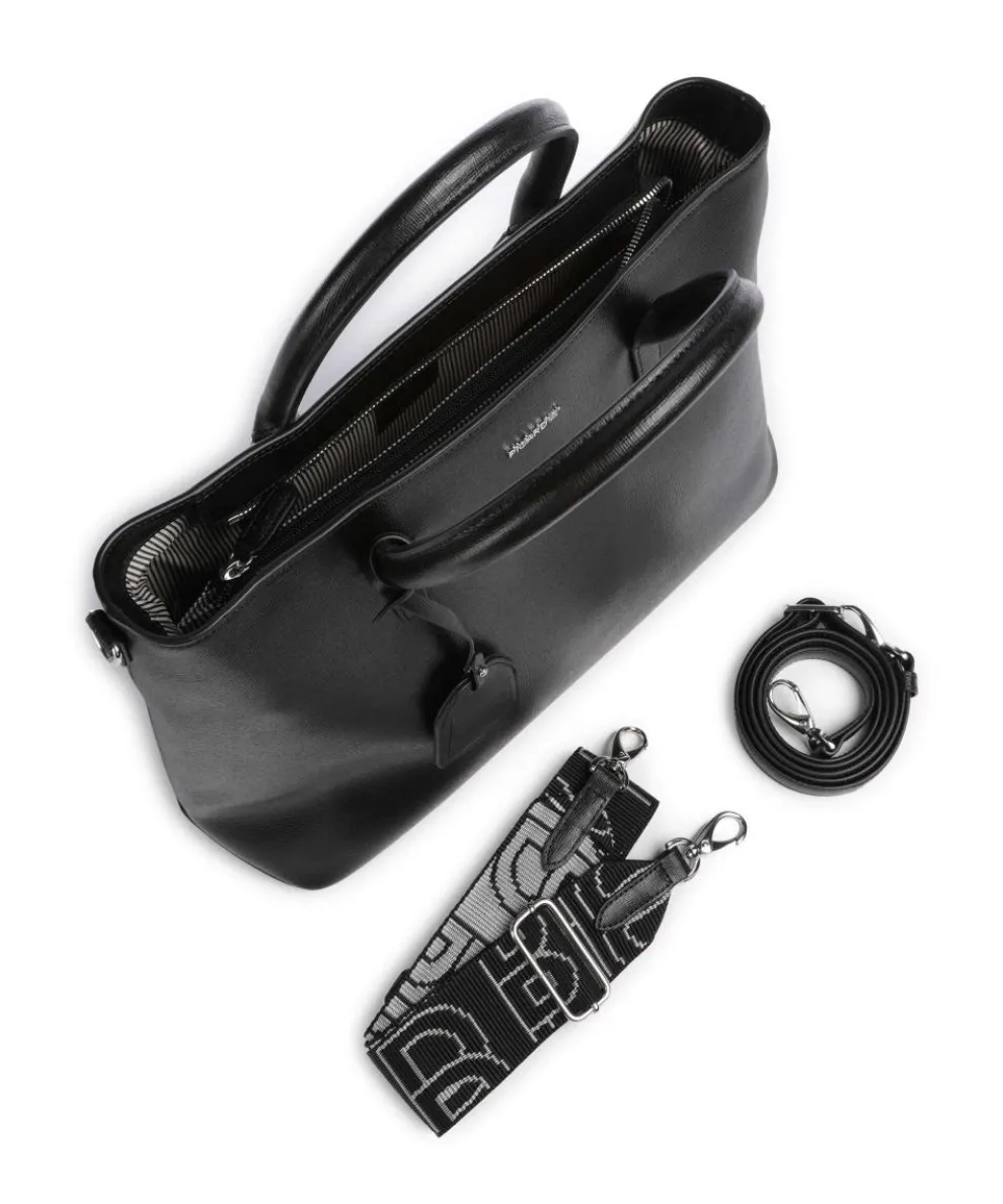 Super Star Handtasche Saffiano-Rindsleder schwarz