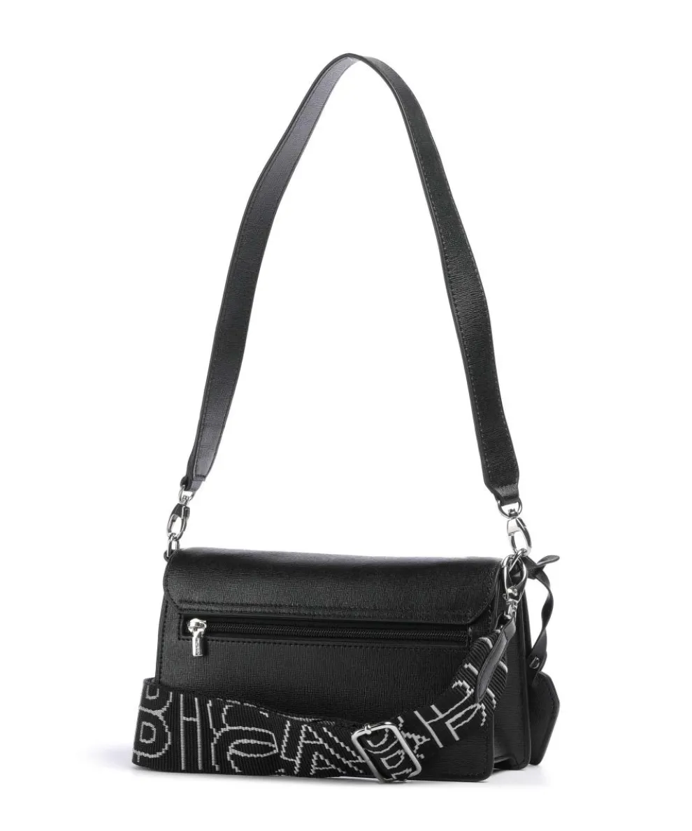 Super Star Schultertasche Saffiano-Rindsleder schwarz