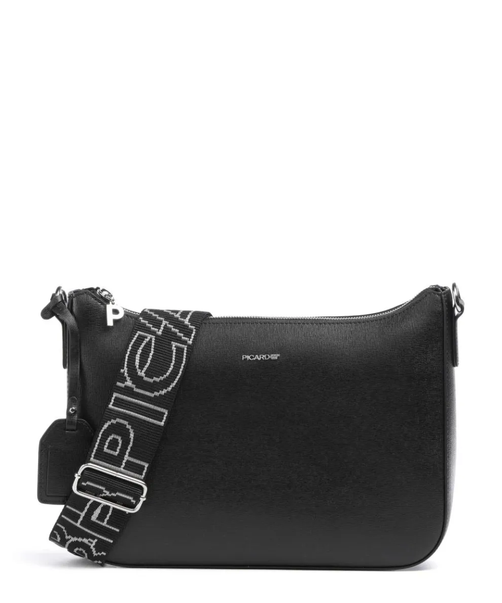 Super Star Umhängetasche Saffiano-Rindsleder schwarz