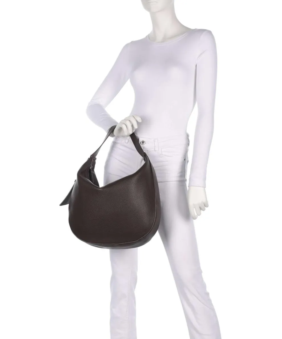 Susie L Beuteltasche Lederimitat dunkelbraun