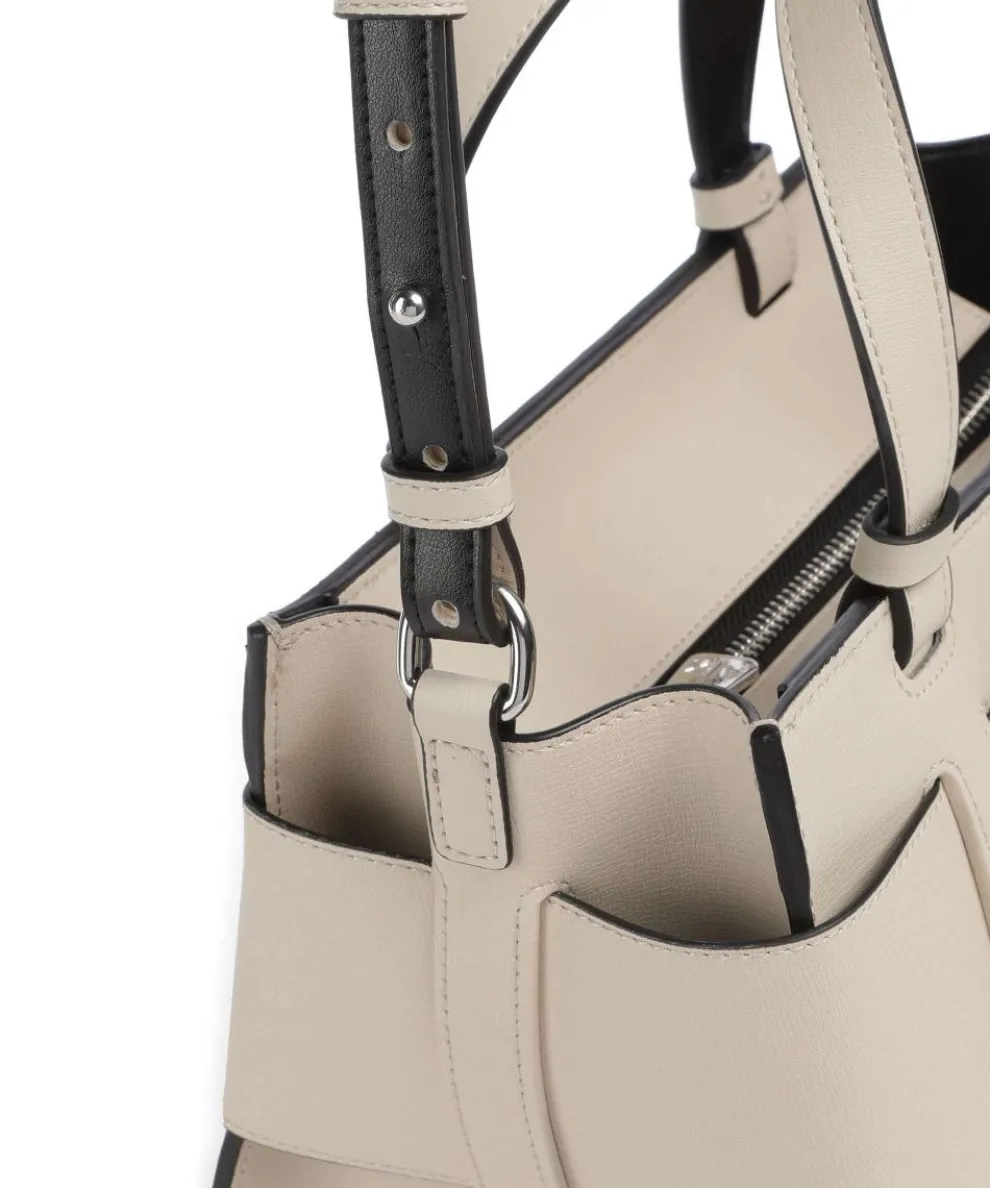 Susie M Handtasche Lederimitat elfenbein